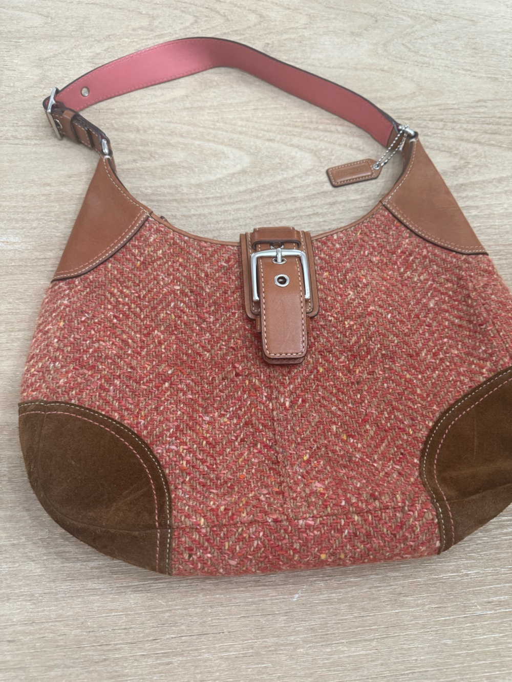 Vintage Coach Hamptons Soho Tweed Flap Hobo Bag - Picture 2 of 9
